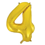 Number 7 Gold Foil Balloon 86cm - Party Savers