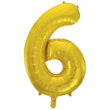 Number 7 Gold Foil Balloon 86cm - Party Savers