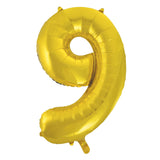 Number 0 Gold Foil Balloon 86cm - Party Savers