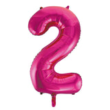 Number 5 Bright Pink Foil Balloon 86cm - Party Savers