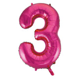 Number 5 Bright Pink Foil Balloon 86cm - Party Savers