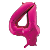 Number 5 Bright Pink Foil Balloon 86cm - Party Savers