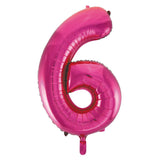 Number 3 Bright Pink Foil Balloon 86cm - Party Savers