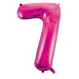 Number 3 Bright Pink Foil Balloon 86cm - Party Savers