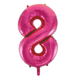 Number 2 Bright Pink Foil Balloon 86cm - Party Savers