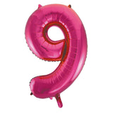 Number 7 Bright Pink Foil Balloon 86cm - Party Savers