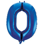 Number 4 Royal Blue Foil Balloon 86cm - Party Savers