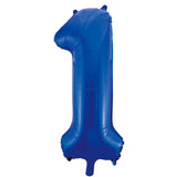 Number 4 Royal Blue Foil Balloon 86cm - Party Savers