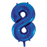 Number 4 Royal Blue Foil Balloon 86cm - Party Savers