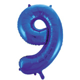 Number 4 Royal Blue Foil Balloon 86cm - Party Savers