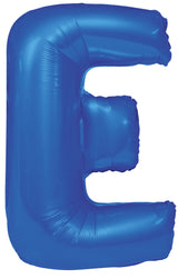 Letter E Royal Blue Foil Balloon 86cm - Party Savers