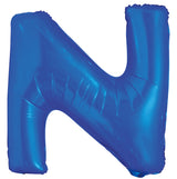 Letter E Royal Blue Foil Balloon 86cm - Party Savers