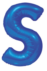 Letter M Royal Blue Foil Balloon 86cm - Party Savers