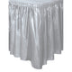 Silver Plastic Tableskirt 73cm x 4.3m - Party Savers