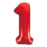 Number 1 Red Foil Balloon 86cm - Party Savers