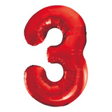 Number 7 Red Foil Balloon 86cm - Party Savers