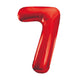 Number 7 Red Foil Balloon 86cm - Party Savers