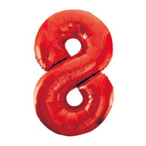 Number 7 Red Foil Balloon 86cm - Party Savers