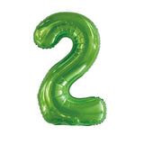 Number 5 Lime Green Foil Balloon 86cm - Party Savers