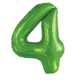 Number 5 Lime Green Foil Balloon 86cm - Party Savers