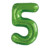 Number 3 Lime Green Foil Balloon 86cm - Party Savers