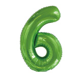 Number 5 Lime Green Foil Balloon 86cm - Party Savers