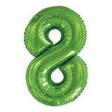 Number 5 Lime Green Foil Balloon 86cm - Party Savers