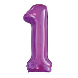 Number 5 Purple Foil Balloon 86cm - Party Savers