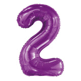 Number 6 Purple Foil Balloon 86cm - Party Savers