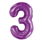 Number 0 Purple Foil Balloon 86cm - Party Savers