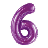 Number 0 Purple Foil Balloon 86cm - Party Savers