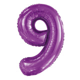 Number 2 Purple Foil Balloon 86cm - Party Savers