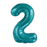 Number 5 Teal Foil Balloon 86cm - Party Savers