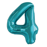 Number 0 Teal Foil Balloon 86cm - Party Savers