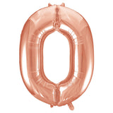 Number 4 Rose Gold Foil Balloon 86cm - Party Savers