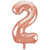 Number 4 Rose Gold Foil Balloon 86cm - Party Savers