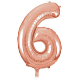 Number 4 Rose Gold Foil Balloon 86cm - Party Savers