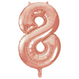 Number 4 Rose Gold Foil Balloon 86cm - Party Savers