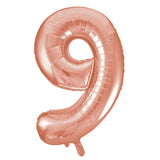 Number 4 Rose Gold Foil Balloon 86cm - Party Savers