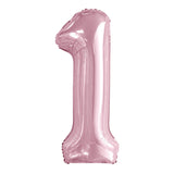 Number 9 Pastel Pink Foil Balloon 86cm - Party Savers