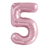 Number 9 Pastel Pink Foil Balloon 86cm - Party Savers