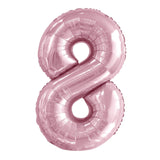 Number 9 Pastel Pink Foil Balloon 86cm - Party Savers