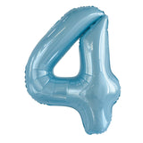 Number 2 Pastel Blue Foil Balloon 86cm - Party Savers