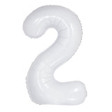 Number 9 White Foil Balloon 86cm - Party Savers