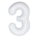 Number 9 White Foil Balloon 86cm - Party Savers