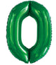 Number 0 Emerald Green Foil Balloon 86cm Each