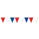 Red, White And Blue Pennant Banner 11in x 12ft Each - Party Savers