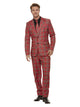 Mens Costume - Red Tartan Suit - Party Savers