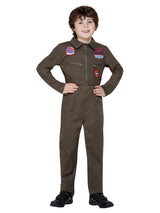 Boys Costume - Top Gun Khaki Costume - Party Savers