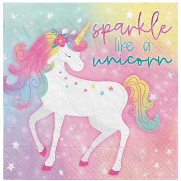 Enchanted Unicorn Lunch Napkins 16pk